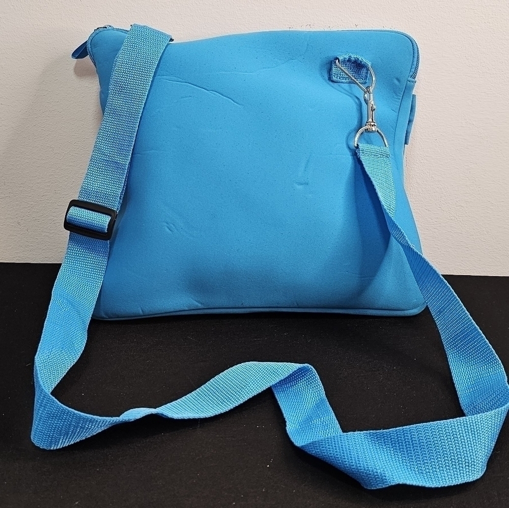 Polo Ralph Lauren Blue Neoprene Crossbody/laptop Bag - Picture 4 of 5